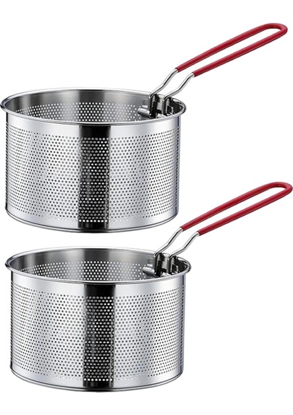Kızartma Sepeti Paslanmaz Çelik Makarna Sepeti Uzun Saplı Sepet Yuvarlak Gıda Filtre Sepeti Mutfak Eşyaları Çapı Yaklaşık 16 cm (Yurt Dışından)