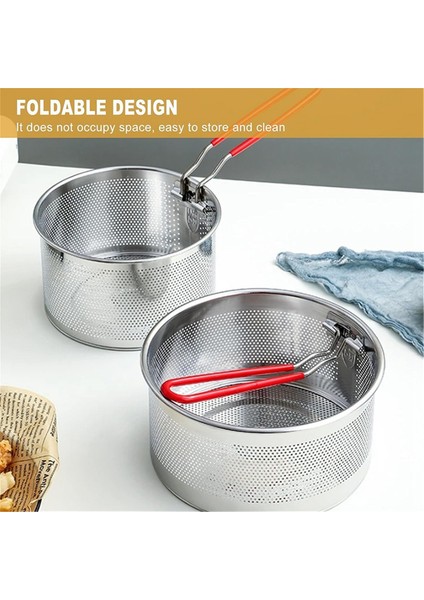 Kızartma Sepeti Paslanmaz Çelik Makarna Sepeti Uzun Saplı Sepet Yuvarlak Gıda Filtre Sepeti Mutfak Eşyaları Çapı Yaklaşık 16 cm (Yurt Dışından) fiyatları