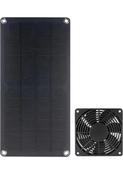 10W Monokristal Güneş Paneli DC5521 Çıkış Şarjı 12V Akü Pv Plaka Evcil Hayvan Egzoz Fanı Tavuk Köpek Güneş Fanı (Yurt Dışından)