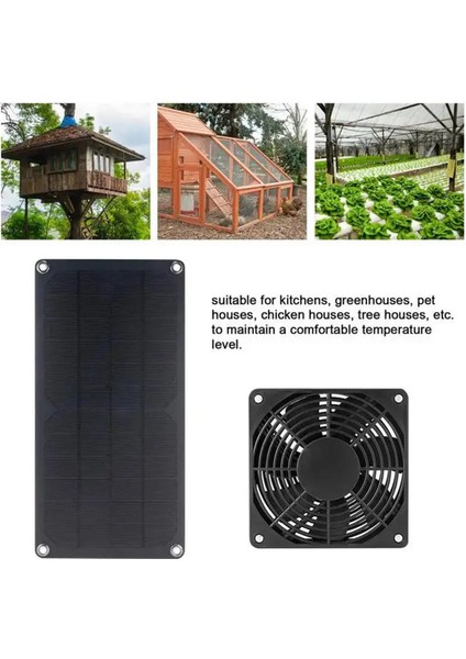 10W Monokristal Güneş Paneli DC5521 Çıkış Şarjı 12V Akü Pv Plaka Evcil Hayvan Egzoz Fanı Tavuk Köpek Güneş Fanı (Yurt Dışından) modelleri