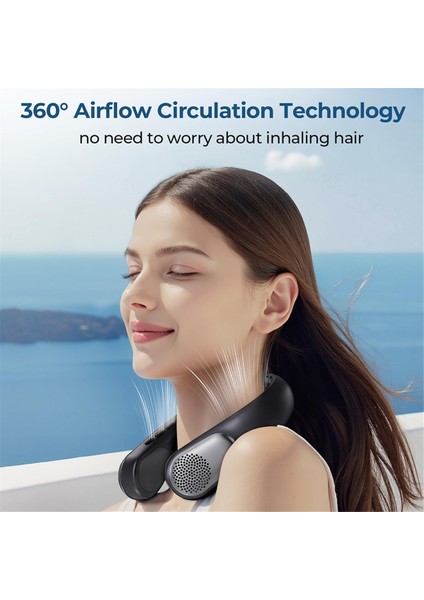 Soğuk Hava Üfleyen Taşınabilir Boyun Fanları, 3 Hız Ayarı, Giyilebilir Kanatsız Boyun Fanı, 360° Kişisel Fan Boyun Soğutucu (Yurt Dışından) fiyatları