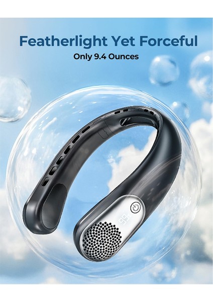 Soğuk Hava Üfleyen Taşınabilir Boyun Fanları, 3 Hız Ayarı, Giyilebilir Kanatsız Boyun Fanı, 360° Kişisel Fan Boyun Soğutucu (Yurt Dışından) fırsatları