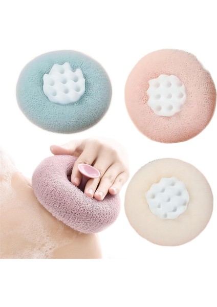2'li Paket Süper Yumuşak Ayçiçeği Vantuzlu Banyo Topu, Lifli Süngeri Etkili Bir Şekilde Peeling Yapar, Temel Banyo Süngeri, C (Yurt Dışından) modelleri