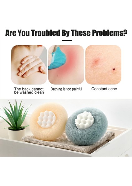 2'li Paket Süper Yumuşak Ayçiçeği Vantuzlu Banyo Topu, Lifli Süngeri Etkili Bir Şekilde Peeling Yapar, Temel Banyo Süngeri, C (Yurt Dışından) indirimleri