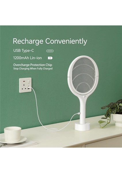 Döner Başlıklı Şarj Edilebilir Elektrikli Sinek Öldürücü Zapper Iç Mekan Zapper Meyve Sineği 1 Adet Teleskopik Uzatma Çubuğu ile (Yurt Dışından) fiyatları