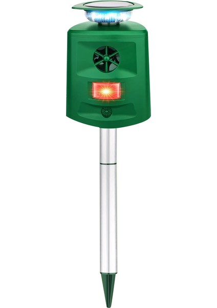 Güneş Enerjili Ultrasonik Hayvan Kovucu, Kedi Kovucu Dış Mekan, Hareket Sensörlü ve Yanıp Sönen Işıklı Hayvan Kovucu (Yurt Dışından)