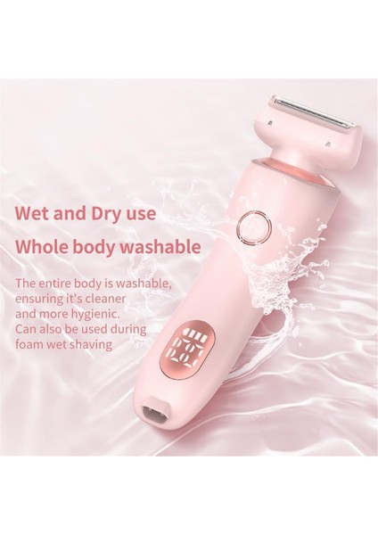 Epilatör Ağrısız Tüy Alma Evde 2'si 1 Arada Elektrikli Tıraş Makinesi Kadınlar Için Bikini Bölgesi Tüyleri Için Tıraş Makinesi Islak ve Kuru, B (Yurt Dışından) modelleri