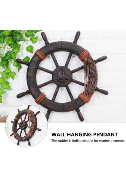 Akdeniz Tarzı Denizci Ahşap Tekne Gemi Dümeni Ahşap Dümen Modeli Dümen Ahşap Retro Gemi Dümeni Duvar Dekorasyonu (Yurt Dışından) fırsatları