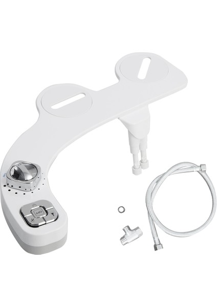 Tuvalet Bide Püskürtücüsü Elektriksiz, Kendi Kendini Temizleyen, Çift Geri Çekilebilir Nozullar, Ayarlanabilir Su Basıncı (Yurt Dışından)