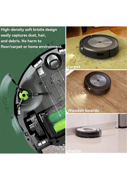 Irobot Roomba I & J & E Serisi I7, I7+, I8, I8+ Kombo J7+,j9+,j5+,ı5+ Plus,e5, E6 Vakum Parçaları Için Kenar Süpürme Fırçaları (Yurt Dışından) indirimleri