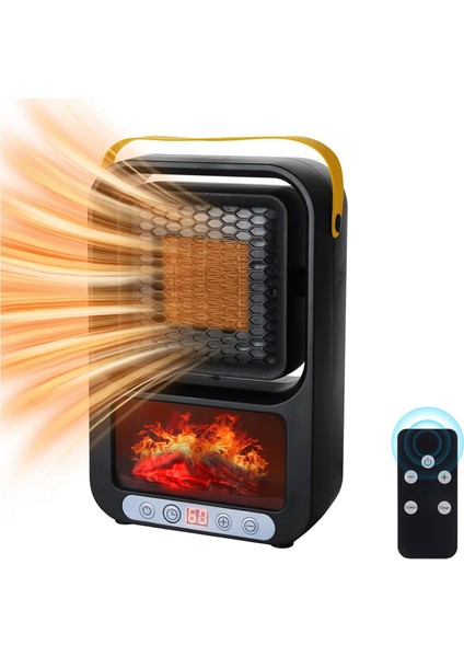 Iç Mekan Kullanımı Için Küçük Alan Isıtıcısı Taşınabilir Elektrikli Şömine Isıtıcısı Gerçekçi 3D Alev Mini Oda Akıllı Isıtıcı Ab Fişi (Yurt Dışından)