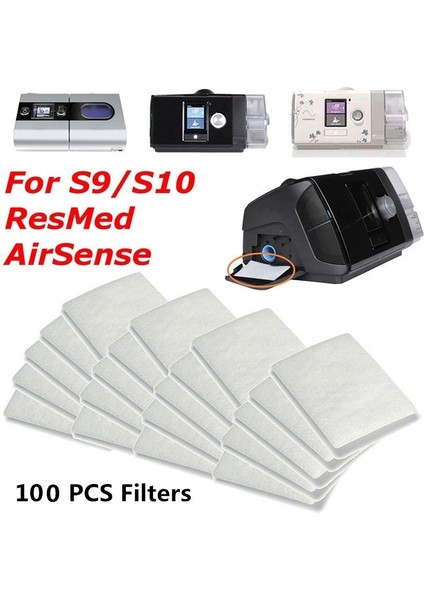 Resmed Airsense Için 100 Adet S9/S10 Cpap Tek Kullanımlık Evrensel Yedek Filtreler (Yurt Dışından) fiyatları