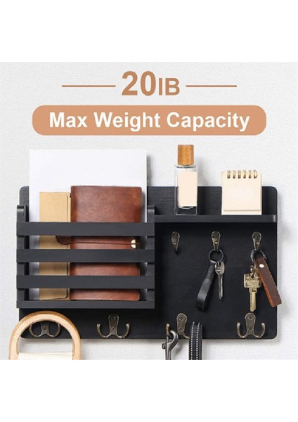 Duvar Posta Düzenleyicisi Için Anahtar ve Posta Tutucu, Kancalı Duvar Montajı, Giriş ve Ev Dekorasyonu Için Kolay Kurulumlu Anahtar Rafı (Yurt Dışından) modelleri