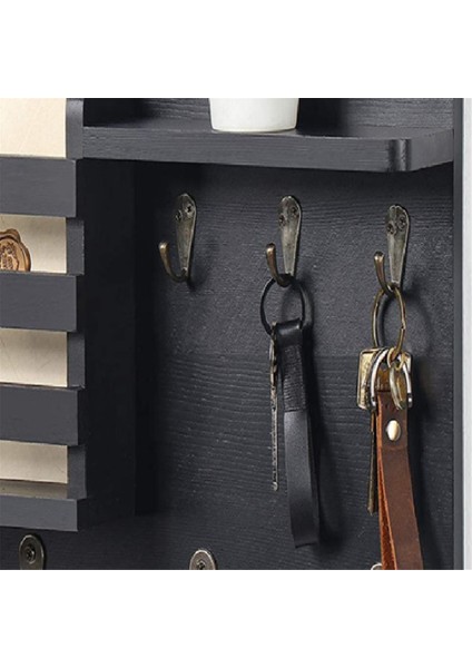 Duvar Posta Düzenleyicisi Için Anahtar ve Posta Tutucu, Kancalı Duvar Montajı, Giriş ve Ev Dekorasyonu Için Kolay Kurulumlu Anahtar Rafı (Yurt Dışından) fırsatları