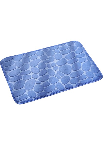 Banyo Paspası Arnavut Kaldırımı Banyo Halıları Su Emici Banyo Paspasları Banyo Için Makinede Yıkanabilir Banyo Halıları (40X60 Cm, Mavi) (Yurt Dışından) indirimleri