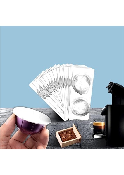 Nespresso Vertuo Kahve Kapsülü Için Tek Kullanımlık 100 Adet Alüminyum Folyo Kapak Kendinden Yapışkanlı Folyo Krem Köpük Filtre (Yurt Dışından) fırsatları