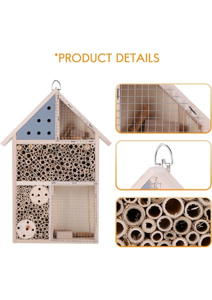 Ahşap Böcek Oteli Arı Evi Ahşap Böcek Odası Otel Barınağı Bahçe Dekorasyonu Uğur Böcekleri Dantel Kanatlı Kelebekler Için Yuva Kutusu (Yurt Dışından) indirimleri