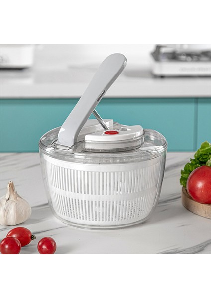 Salata Süzgeci Manuel Marul Süzgeci Sebze Hazırlama, Tek Elle Kullanılan Pompa, Meyve Süzgeci Kurutma Makinesi, Meyve Yı Makinesi - Beyaz (Yurt Dışından) indirimleri