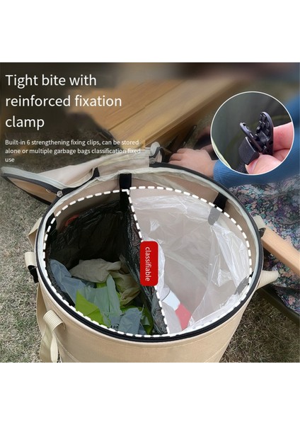 Kamp Çöp Kutusu Katlanabilir Taşınabilir Açık Hava Çöp Kutusu Kamp Malzemeleri Bahçe Saklama Çantası Kahverengi (Yurt Dışından) modelleri