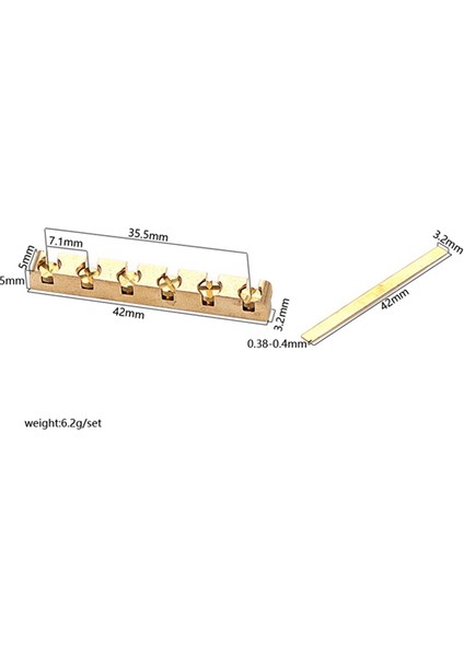 42MM Pirinç Gitar Somun Yüksekliği St Lp Için Ayarlanabilir Elektro Gitar Parçaları (Yurt Dışından)
