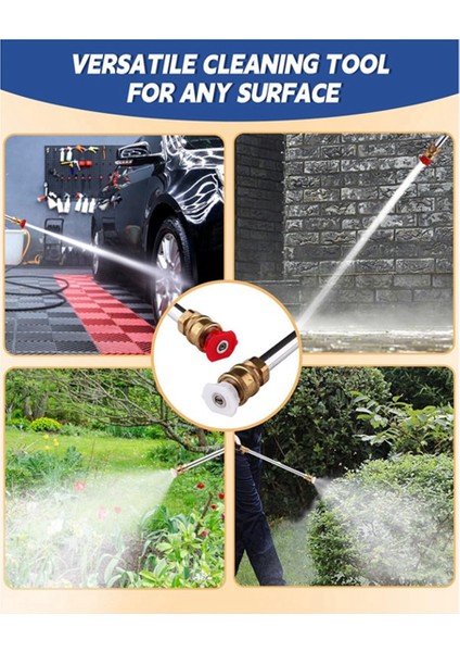Bahçe Hortumu Için Jet Nozullu Basınçlı Yıkayıcı, 2 Yüksek Basınçlı Nozul ve Hızlı Bağlantı Parçaları Dahil Yüksek Basınçlı Yıkayıcı A (Yurt Dışından) modelleri
