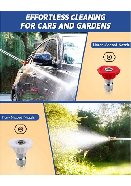 Bahçe Hortumu Için Jet Nozullu Basınçlı Yıkayıcı, 2 Yüksek Basınçlı Nozul ve Hızlı Bağlantı Parçaları Dahil Yüksek Basınçlı Yıkayıcı A (Yurt Dışından) fırsatları