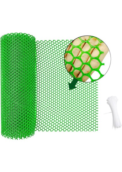 Plastik Tavuk Tel Örgüsü, Bahçecilik Için Çit Teli, Kümes Hayvanları Için Çit, Çiçek Örgüsü Için Tavuk Tel Çerçevesi Yeşil (Yurt Dışından)