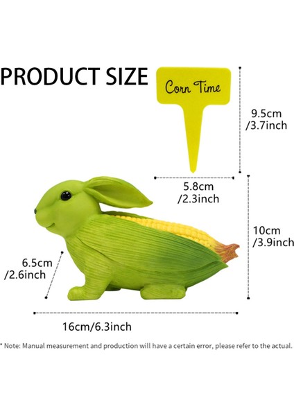 Bahçe Heykelleri, Mısır Tavşanı Şeklinde Bahçe Dekoru, Dış Mekan Süsü, Bahçe Heykelleri, Veranda ve Bahçe Çimleri Için Dekor (Yurt Dışından)