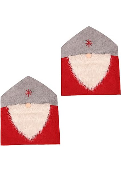 Adet Sandalye Kılıfları Noel Dekoru Kanatlı Koltuk Kılıfları Noel Partisi Süslemeleri Kardan Adam Sandalye Kılıfları B (Yurt Dışından)