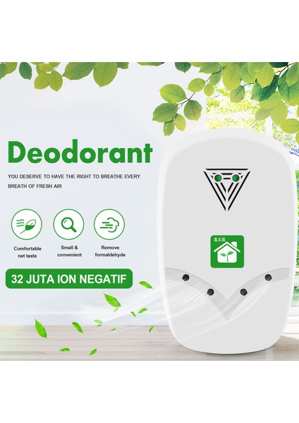32 Milyon Negatif Iyon Jeneratörü Mini Taşınabilir Tak-Çalıştır Hava Temizleyici Yatak Odası Mutfak Banyo Ofis Ingiltere Fişi (Yurt Dışından) modelleri