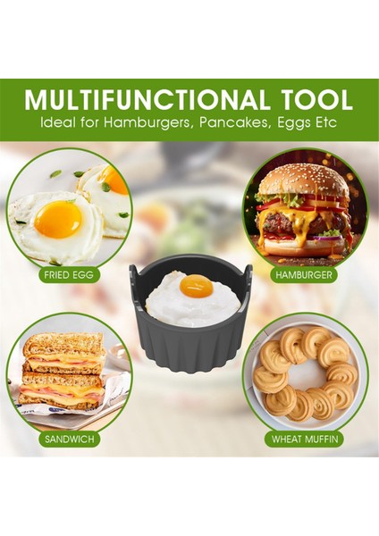 Adet Silikon Hava Fritözü Yumurta Kalıbı 2,8 Inç Yeniden Kullanılabilir Hava Fritözü Yumurta Haşlama Makinesi Yapışmaz Kek Muffin Kapları Mikrodalga Fırın Için (Yurt Dışından) modelleri