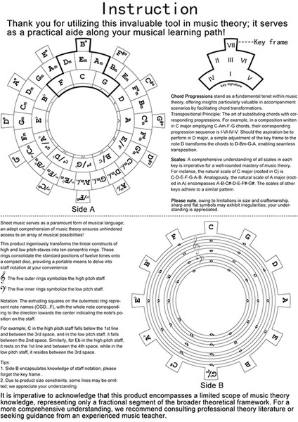 Gitar Müzik Diski Beşinci Çevre, Beşinci Çember Tekerlek Melodisi Alet Akor Tekerle (Yurt Dışından) fırsatları