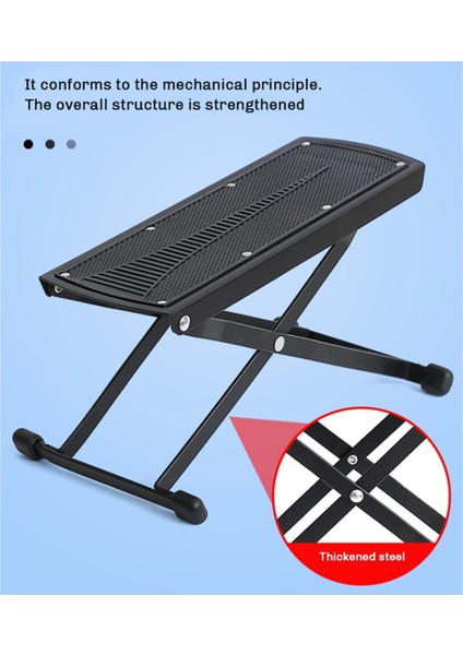 Gitar Ayak Dönemi Pedalı Metal Kayma Olmayan Kauçuk Ped Gitar Aksesuarları Için Ayarlanabilir Katlanabilir 6 Konumlu Yükseklik Ayakkabı (Yurt Dışından) fırsatları