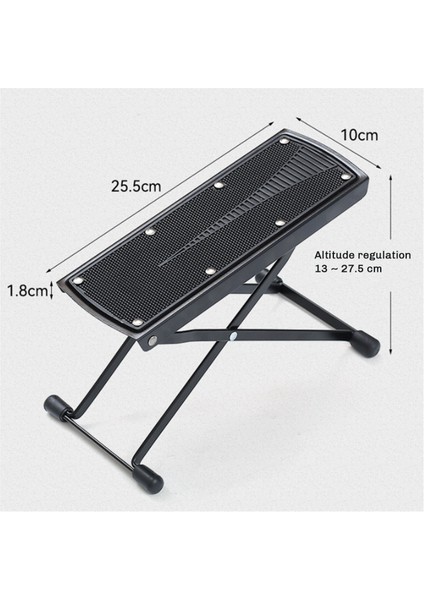 Gitar Ayak Dönemi Pedalı Metal Kayma Olmayan Kauçuk Ped Gitar Aksesuarları Için Ayarlanabilir Katlanabilir 6 Konumlu Yükseklik Ayakkabı (Yurt Dışından) indirimleri