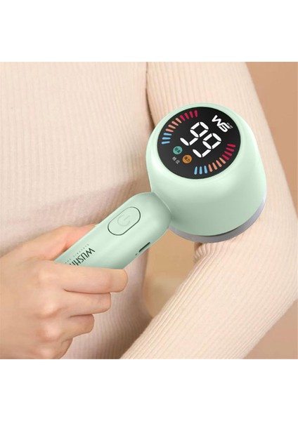 Kumaş Tıraş Makinesi Lint Temizleyici Giysi Lint Temizleyici USB Şarj Edilebilir LED Ekranlı Giysi Lint Temizleyici, Yeşil (Yurt Dışından) fiyatları