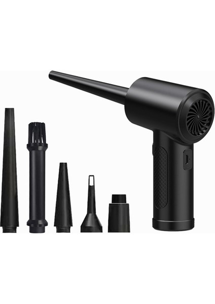 Hava Temizleyici 68W Kompresyon Üfleyici 51000 Rpm Siyah Güçlü Emiş Taşınabilir Bilgisayar Klavye Çok Işlevli (Yurt Dışından)