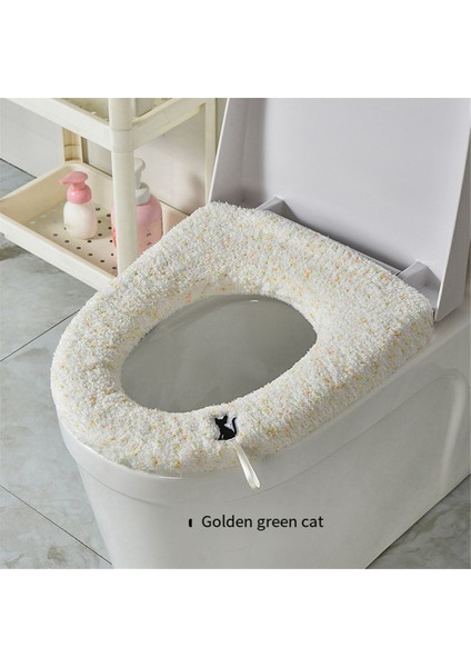 4 Adet Kalın Kış Sıcak Tuvalet Oturağı Örtüsü Mat Banyo Tuvalet Pedi Minderi Saplı Yumuşak Yıkanabilir Klozet Taburesi (Yurt Dışından)