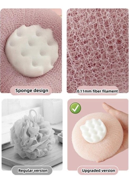 3'lü Paket Sünger Fileli Duş Topu, Vücut Yı Süngerleri, Lif, Vücut Peelingi, Duş Süngeri (Yurt Dışından) fiyatları