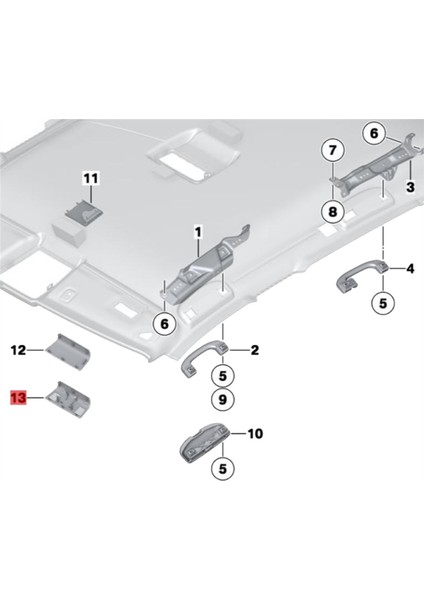 51448036236 Araba Okuma Işık Kapak Çerçevesi Bmw X1 E84 3 &#39;E91 2005-2015 Sunroof Çatı Lambası Anahtarı Kapak Trim 5147117586 (Yurt Dışından)