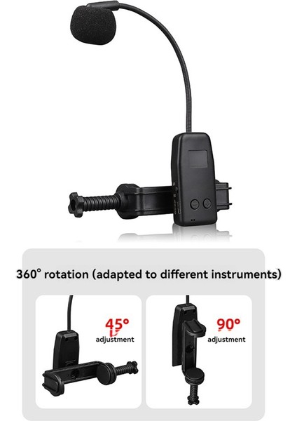 Keman Kablosuz Mikrofon Müzik Enstrümanı Mikrofon Sahne Performans Ses Alıcı ve Verici Uzun Klip (Yurt Dışından) fırsatları