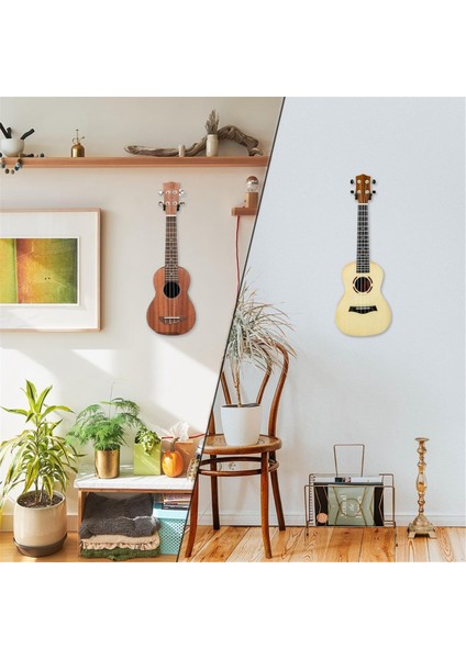 Duvar Montaj Askı, Siyah Ceviz Ahşap U Şeklinde Ukulele Tutucu Askı, Ukulele Duvar Montajı Ukulele Banjo 2pcs (Yurt Dışından) modelleri