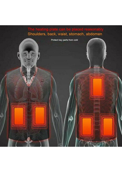 Yelek Ceket Için 3 Kademeli Ayarlanabilir Sıcaklıklı USB Giysi Isıtıcı Ped Elektrikli Isıtmalı Çarşaf Isıtıcı Ped 5'i 1 Arada (Yurt Dışından) modelleri