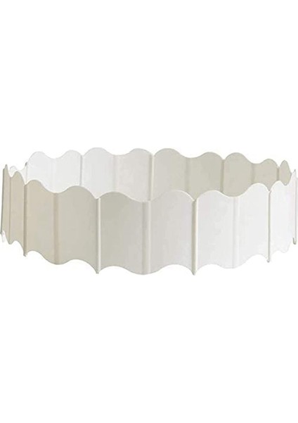 20 Adet Plastik Bahçe Kenar Çiti, Kendin Yap Dekoratif Çiçek Yatağı ve Çim Bahçe Bordürü, Kenar Bordürü, Bitki Palisadı Beyaz (Yurt Dışından)