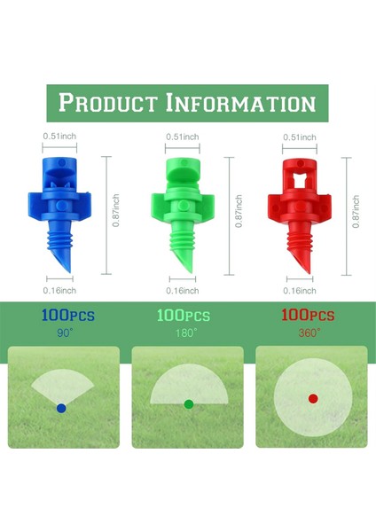 300 Adet Sisleme Nozulu Püskürtücü 90/180/360 Derece Atomize Mini Yağmurlama Sistemleri Damlama Halkası Sulama Yayıcıları Nozul (Yurt Dışından) modelleri