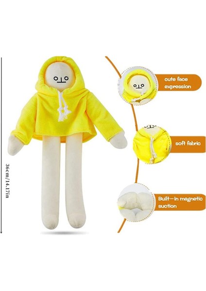 15 Inç Muz Bebek, Mıknatıslı Peluş Muz Oyuncak Adam, Komik, Değiştirilebilir Peluş Yastık Oyuncak, Dekompresyon Oyuncak, Sarı (Yurt Dışından) modelleri