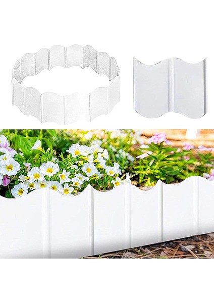 20 Adet Plastik Bahçe Kenar Çiti, Kendin Yap Dekoratif Çiçek Yatağı ve Çim Bahçe Bordürü, Kenar Bordürü, Bitki Palisadı Beyaz (Yurt Dışından) fiyatları