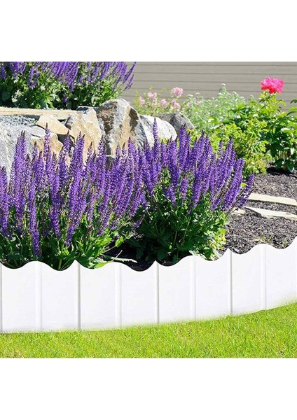 20 Adet Plastik Bahçe Kenar Çiti, Kendin Yap Dekoratif Çiçek Yatağı ve Çim Bahçe Bordürü, Kenar Bordürü, Bitki Palisadı Beyaz (Yurt Dışından) modelleri