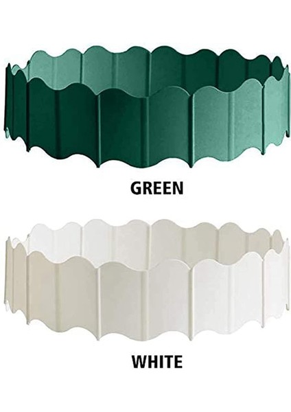 20 Adet Plastik Bahçe Kenar Çiti, Kendin Yap Dekoratif Çiçek Yatağı ve Çim Bahçe Bordürü, Kenar Bordürü, Bitki Palisadı Beyaz (Yurt Dışından) fırsatları