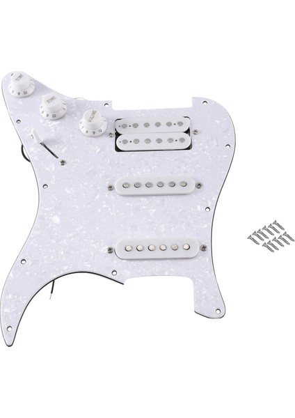 Sq Sq Electıce Gitar Yüklü Ön Kablolu Elektro Gitar Pickguard Pikap Montaj Beyaz Inci (Yurt Dışından)