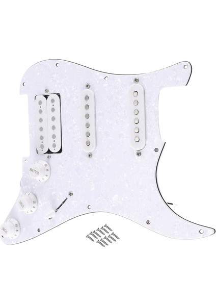 Sq Sq Electıce Gitar Yüklü Ön Kablolu Elektro Gitar Pickguard Pikap Montaj Beyaz Inci (Yurt Dışından) fiyatları